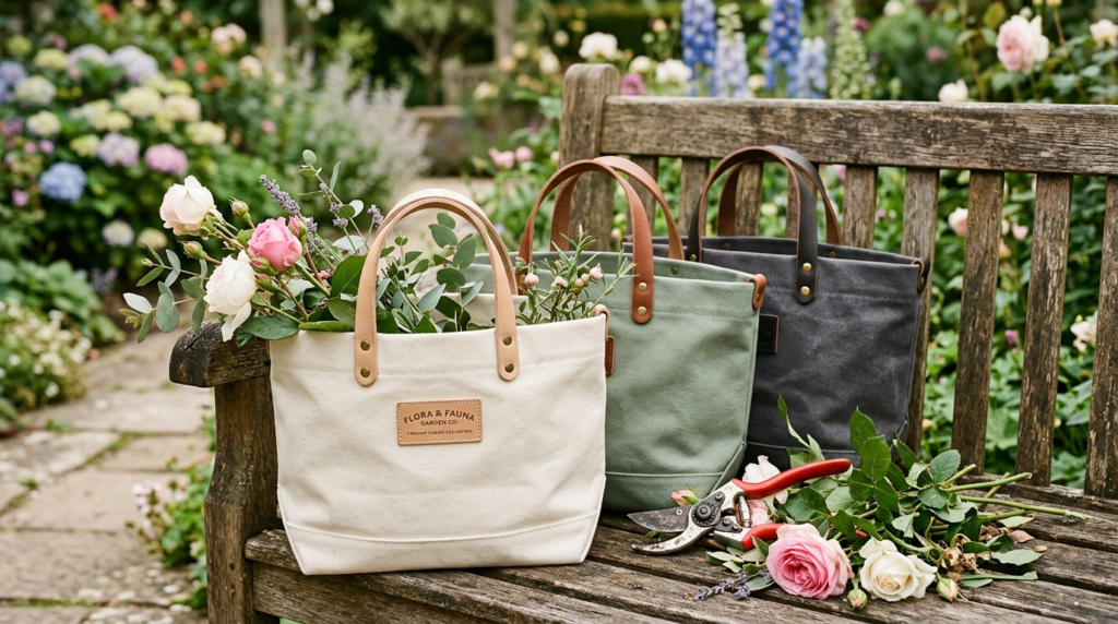 Close-up detail shot of premium garden collection bags in va